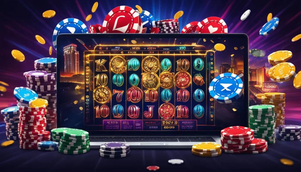 Bàn Roulette với bánh xe quay và bóng