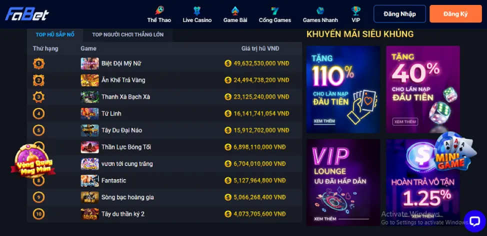 Bàn Dragon Tiger với hai lá bài Rồng và Hổ